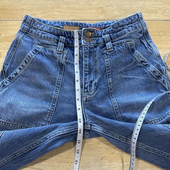 Anthropologie Pilcro The Wanderer Mid-Rise Relaxed Jeans Utility Cargo Size 28 - Picture 7 of 13